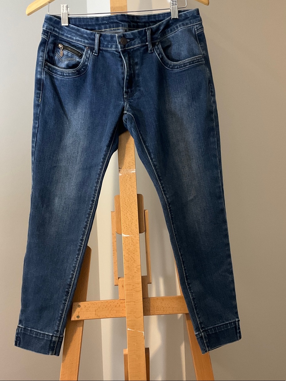 Y2K Jag Jeans Dark Indigo Cropped Ankle Skinny Jeans